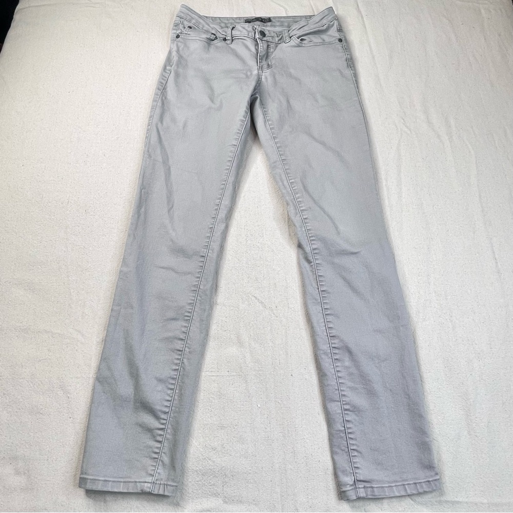Prana Kara Jeans Light Gray Stretchy Low Rise Slim Skinny Comfy Casual 6/28 #T4